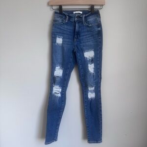Pacsun High Waist Jegging Size 22 Jeans Stretch Distressed Ripped